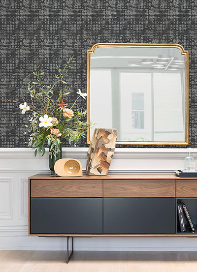 product image for Celeste Silver Geometric Wallpaper from the Lustre Collection by Brewster Home Fashions 80