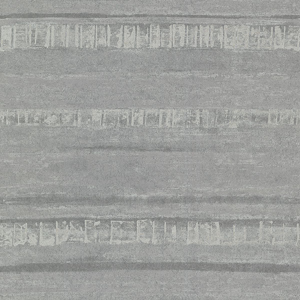 media image for Rakasa Pewter Distressed Stripe Wallpaper from the Lustre Collection by Brewster Home Fashions 258