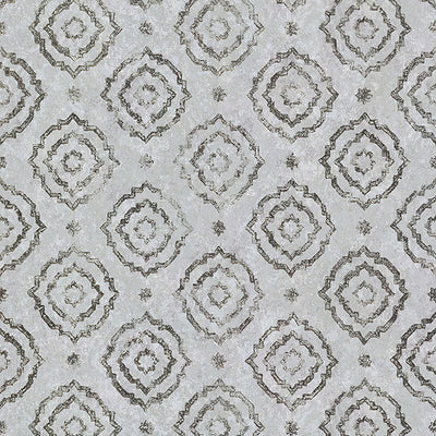 product image of Uma Silver Star Medallion Wallpaper from the Lustre Collection by Brewster Home Fashions 537