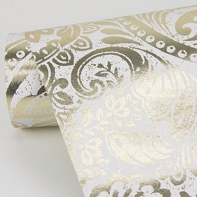 product image for Artemis Gold Floral Damask Wallpaper from the Lustre Collection by Brewster Home Fashions 16