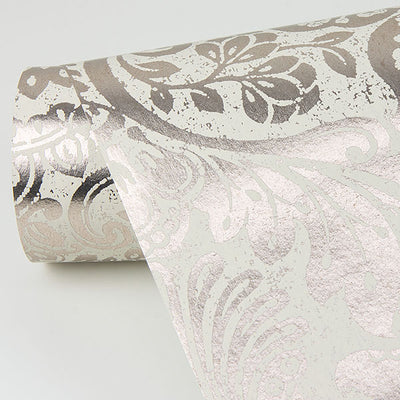 product image for Artemis Rose Gold Floral Damask Wallpaper from the Lustre Collection by Brewster Home Fashions 25