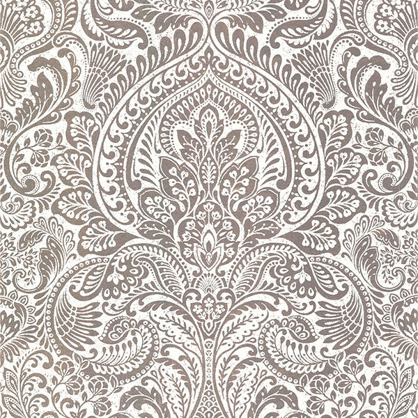 Shop Artemis Rose Gold Floral Damask Wallpaper from the Lustre ...