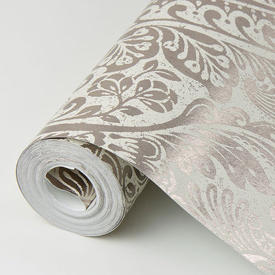 product image for Artemis Rose Gold Floral Damask Wallpaper from the Lustre Collection by Brewster Home Fashions 48