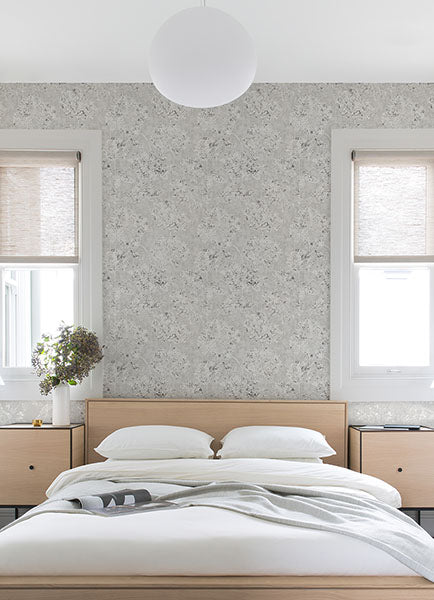 media image for Kala Platinum Floral Wallpaper from the Lustre Collection by Brewster Home Fashions 278