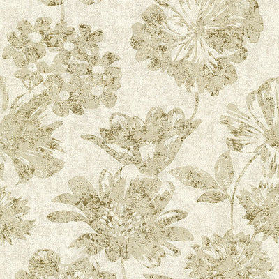 product image for Kala Gold Floral Wallpaper from the Lustre Collection by Brewster Home Fashions 88