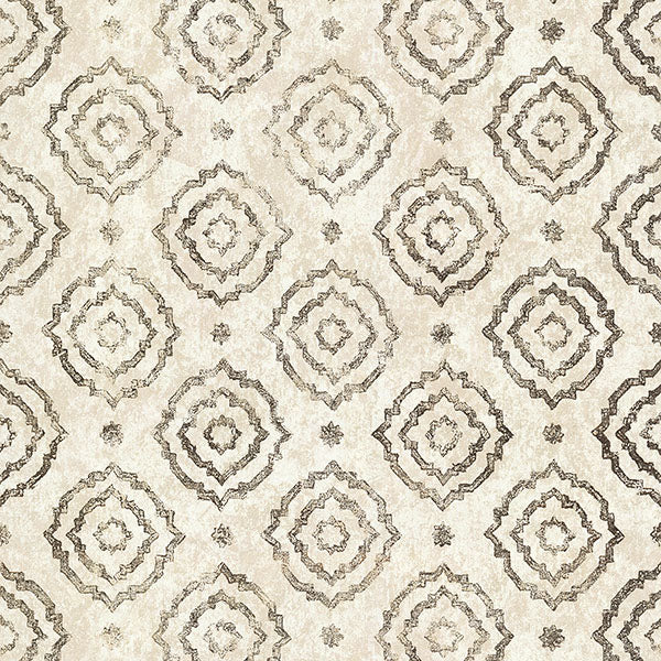 media image for Uma Gold Star Medallion Wallpaper from the Lustre Collection by Brewster Home Fashions 218