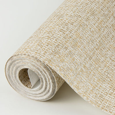 product image for Maia Gold Faux Linen Wallpaper from the Lustre Collection by Brewster Home Fashions 16