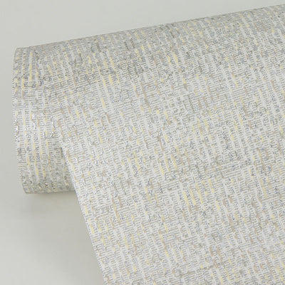 product image for Maia Platinum Faux Linen Wallpaper from the Lustre Collection by Brewster Home Fashions 64