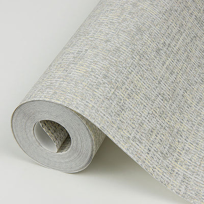 product image for Maia Platinum Faux Linen Wallpaper from the Lustre Collection by Brewster Home Fashions 45