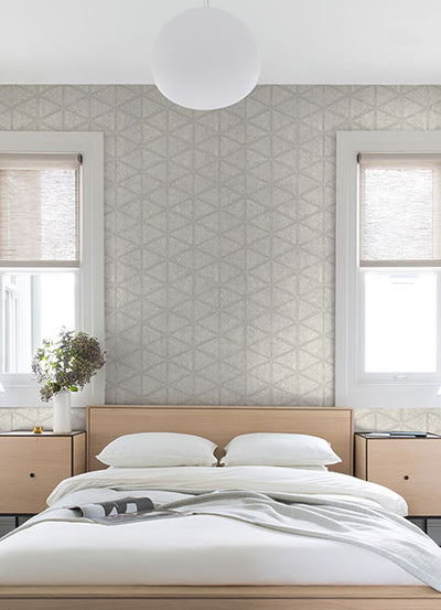 product image for Mayari Platinum Tiled Wallpaper from the Lustre Collection by Brewster Home Fashions 25