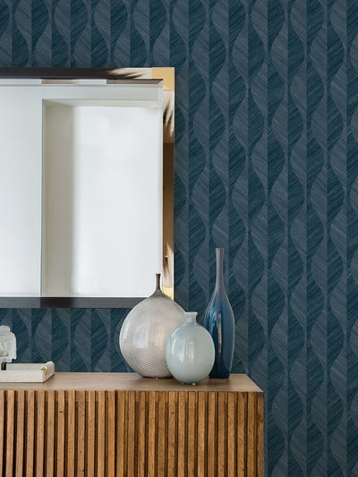 product image for Oresome Indigo Ogee Wallpaper from the Radiance Collection by Brewster Home Fashions 33