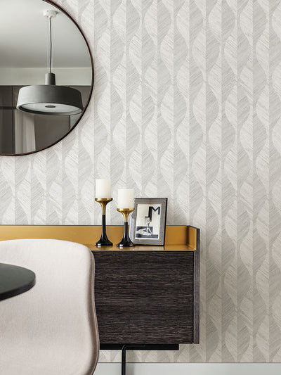 product image for Oresome Silver Ogee Wallpaper from the Radiance Collection by Brewster Home Fashions 49