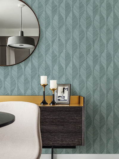 product image for Oresome Teal Ogee Wallpaper from the Radiance Collection by Brewster Home Fashions 17