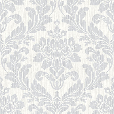 product image of Galois Light Grey Damask Wallpaper from the Radiance Collection by Brewster Home Fashions 549