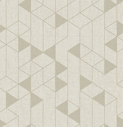 product image for Fairbank Champagne Linen Geometric Wallpaper by Scott Living 42