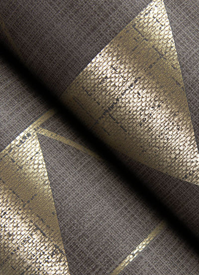 product image for Fairbank Chocolate Linen Geometric Wallpaper by Scott Living 61