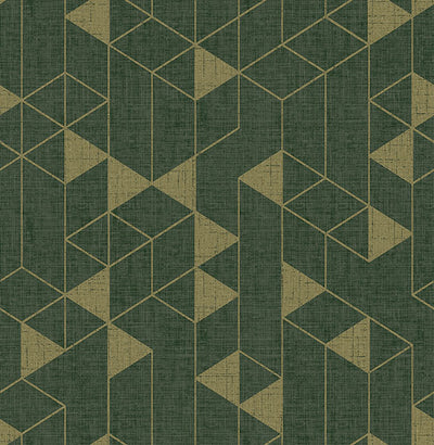 product image for Fairbank Evergreen Linen Geometric Wallpaper by Scott Living 12