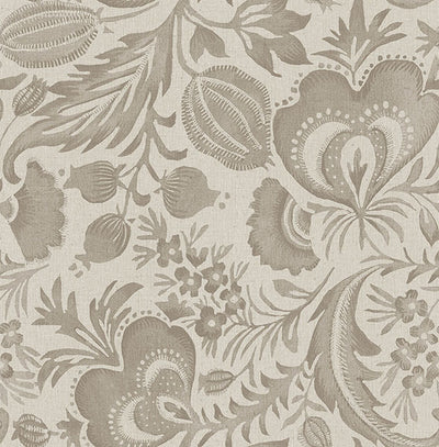 product image for Culver Light Brown Jacobean Wallpaper by Scott Living 8