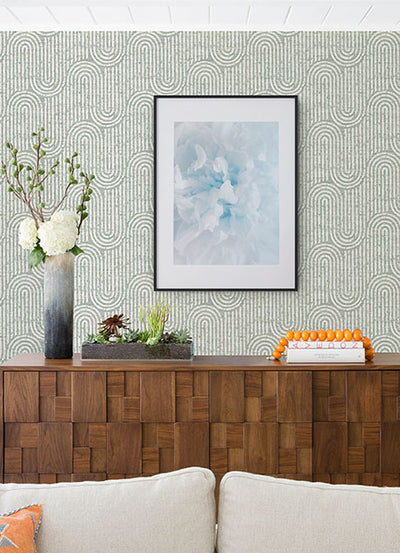 product image for Trippet Sage Zen Waves Wallpaper by Scott Living 29