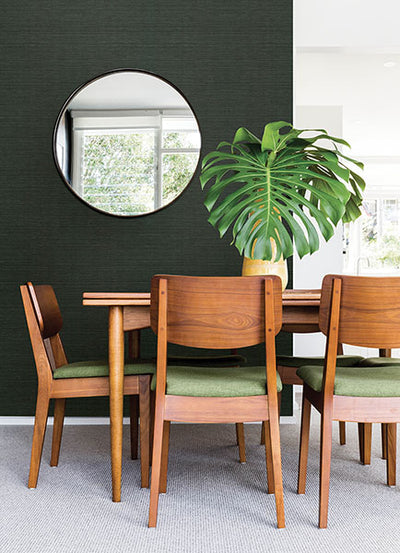 product image for Colcord Dark Green Sisal Grasscloth Wallpaper by Scott Living 22