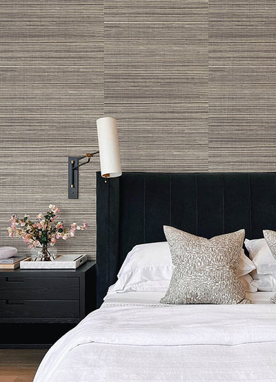 product image for Kenter Black Sisal Grasscloth Wallpaper by Scott Living 56