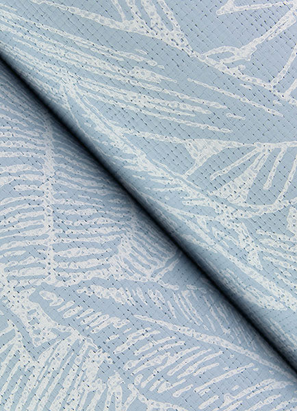 media image for Brentwood Sky Blue Palm Leaves Wallpaper by Scott Living 245