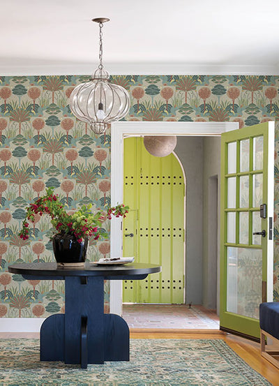 product image for Mandeville Pastel Tropical Paradise Wallpaper by Scott Living 32