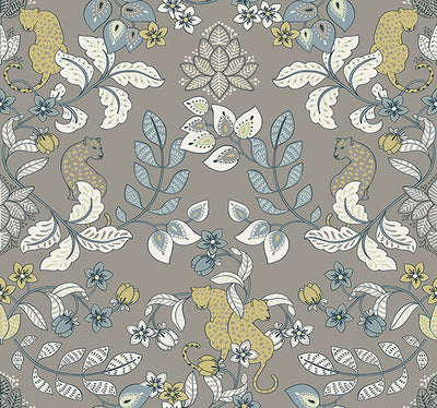 product image of Getty Grey Jungle Damask Wallpaper by Scott Living 58