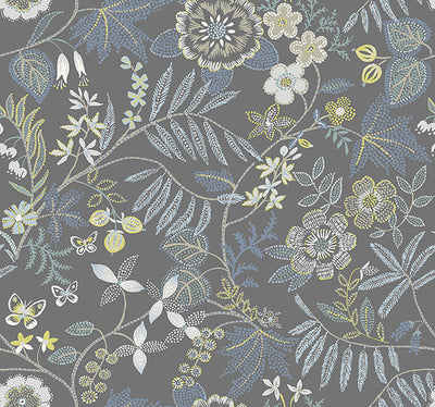 product image of Marilyn Light Grey Floral Trail Wallpaper by Scott Living 576