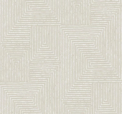 product image of Mortenson Light Grey Geometric Wallpaper by Scott Living 539