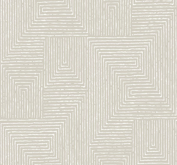 media image for Mortenson Light Grey Geometric Wallpaper by Scott Living 286