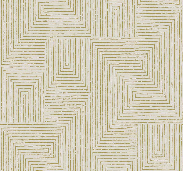 media image for Mortenson Gold Geometric Wallpaper by Scott Living 224