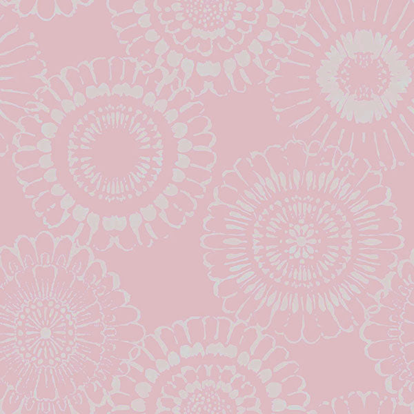 media image for Sonnet Pink Floral Wallpaper from the Fable Collection by Brewster 255