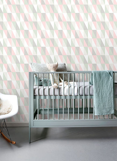 product image for Inez Pastel Geometric Wallpaper from the Fable Collection by Brewster 37