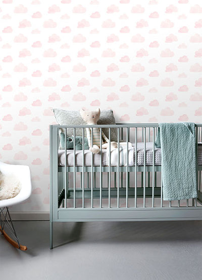 product image for Irie Pink Clouds Wallpaper from the Fable Collection by Brewster 34