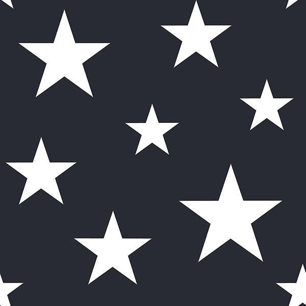 media image for Amira Navy Stars Wallpaper from the Fable Collection by Brewster 241