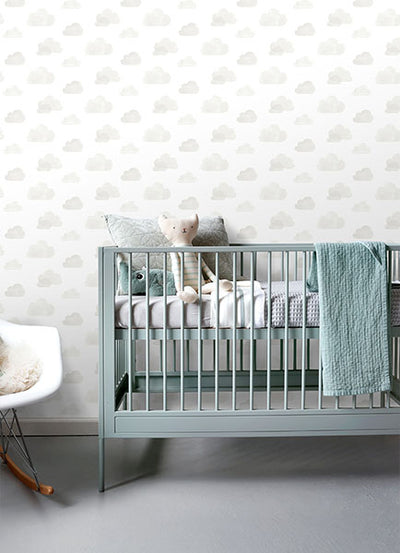 product image for Irie Grey Clouds Wallpaper from the Fable Collection by Brewster 7