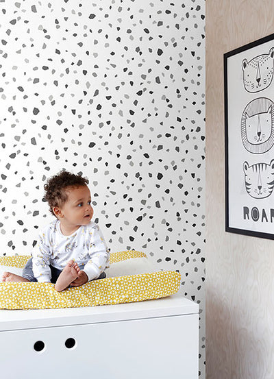 product image for Ona Charcoal Terrazzo Wallpaper from the Fable Collection by Brewster 51