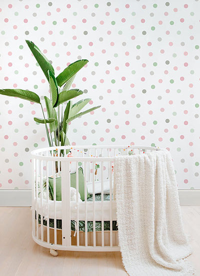 product image for Jubilee Pink Dots Wallpaper from the Fable Collection by Brewster 11