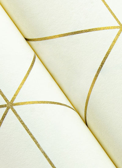 product image for Leda Metallic Geometric Wallpaper from the Fable Collection by Brewster 57