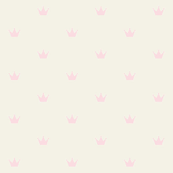 media image for Bea Light Pink Crowns Wallpaper from the Fable Collection by Brewster 298