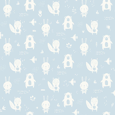 product image for Bitsy Sky Blue Woodland Wallpaper from the Fable Collection by Brewster 27