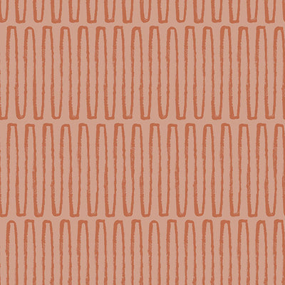 product image for Lars Coral Retro Wave Wallpaper from Hannah Collection by Brewster 0