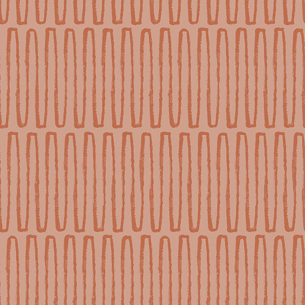 media image for Lars Coral Retro Wave Wallpaper from Hannah Collection by Brewster 210