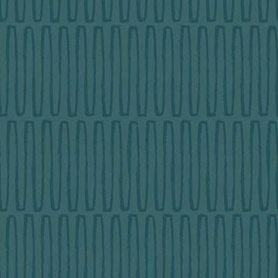 product image for Lars Teal Retro Wave Wallpaper from Hannah Collection by Brewster 61