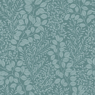 product image of Elin Sky Blue Berry Botanical Wallpaper from Hannah Collection by Brewster 515