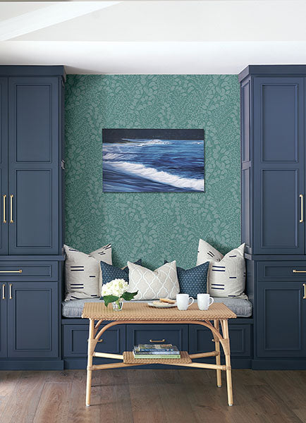 media image for Elin Sky Blue Berry Botanical Wallpaper from Hannah Collection by Brewster 222