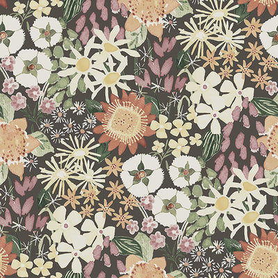 product image of Karina Rasberry Wildflower Garden Wallpaper from Hannah Collection by Brewster 583