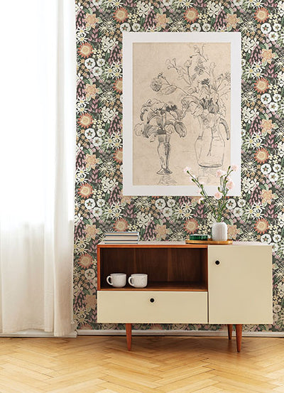 Shop Karina Rasberry Wildflower Garden Wallpaper from Hannah Collection ...