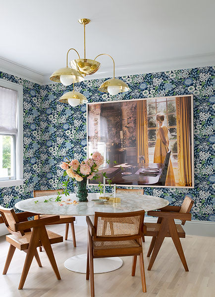 Shop Karina Blue Wildflower Garden Wallpaper from Hannah Collection ...